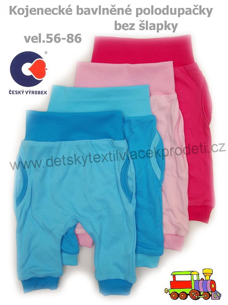 Kojenecké polodupačky, tepláčky, bordó vel.86