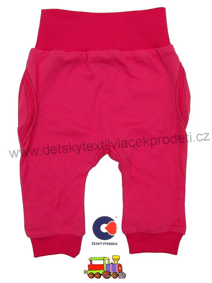 Kojenecké polodupačky, tepláčky, světle tyrkysové vel.62