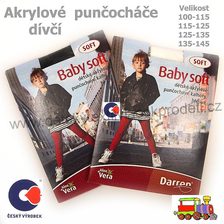 Dívčí punčocháče akrylové Darren bílé vel.115-125