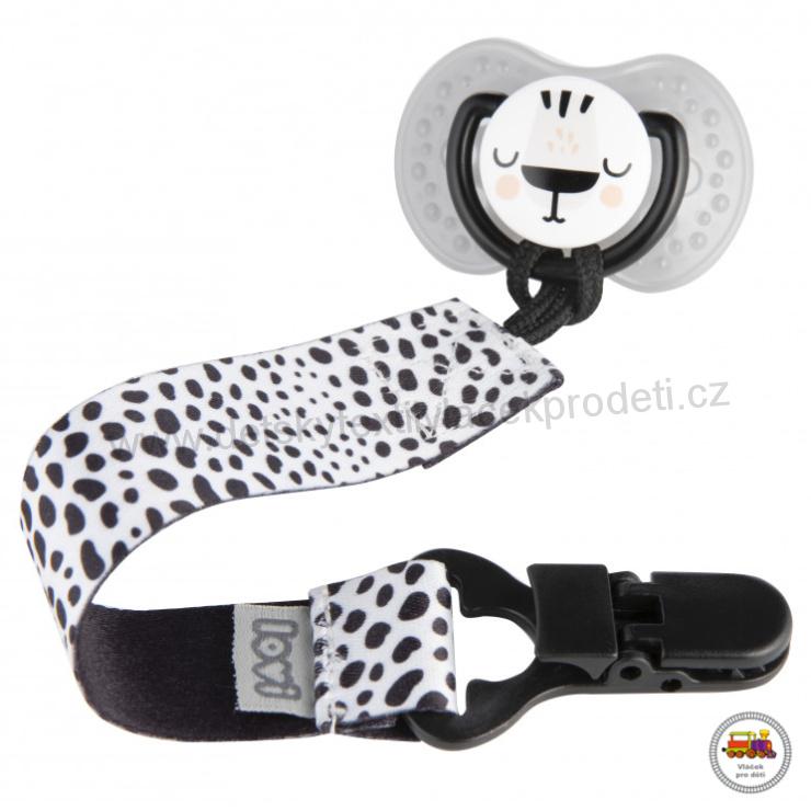Stužka na dudlík s klipem LOVI SALT&PEPPER 51/024