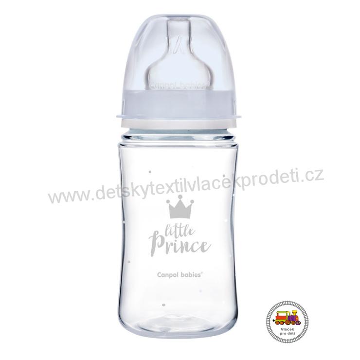 Lahev se širokým hrdlem ROYAL BABY 240ml modrá 35/234