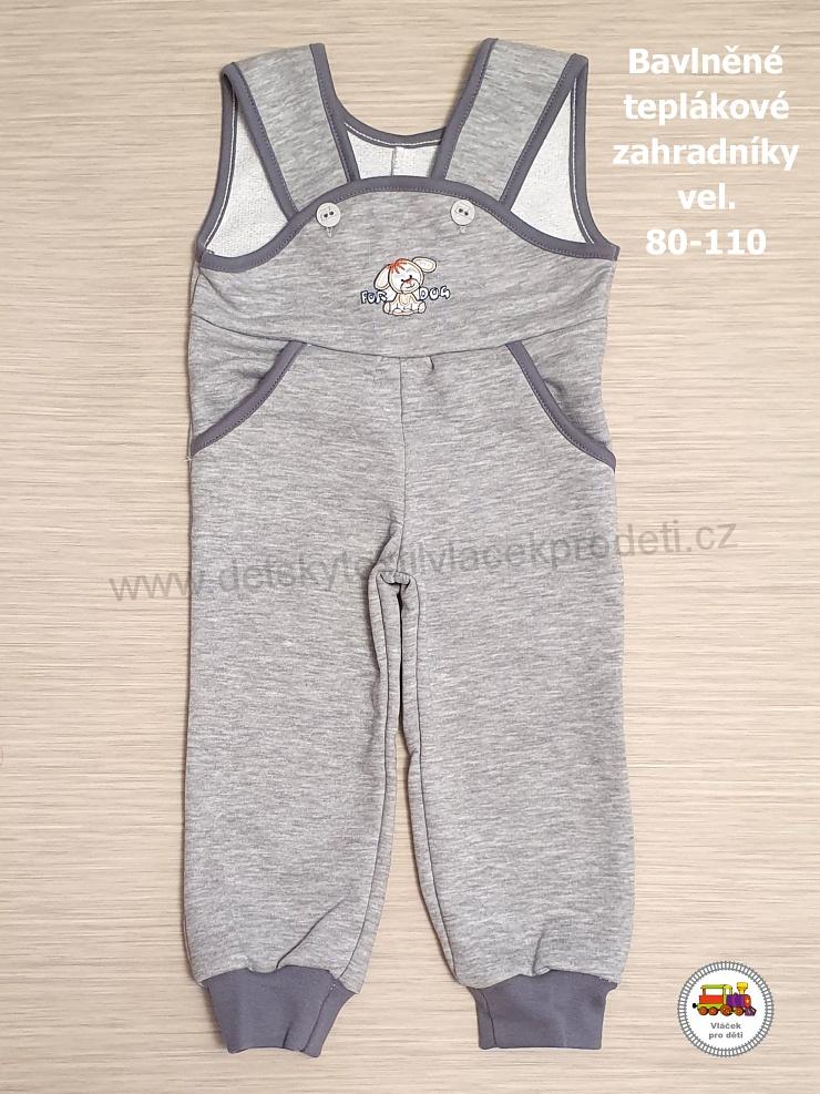 Tepláčky zahradníky šedé /90/ se štěňátkem vel. 86