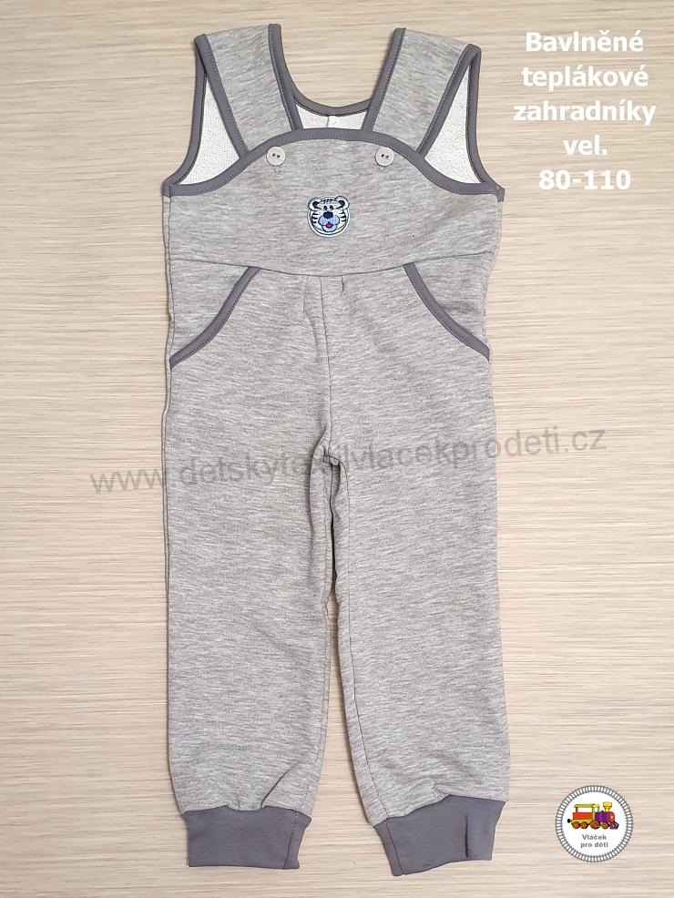 Tepláčky zahradníky šedé /89/ s tygříkem vel. 86