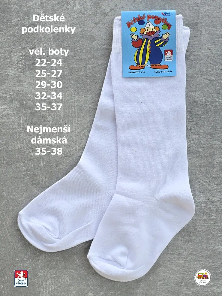 Dětské podkolenky bavlněné Petr /17/ bílé vel.22-24