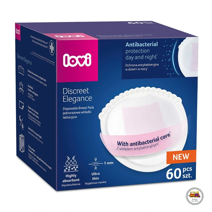 LOVI Vložky do podprsenky antibakteriální Discreet Elegance 60ks bílé 19/607