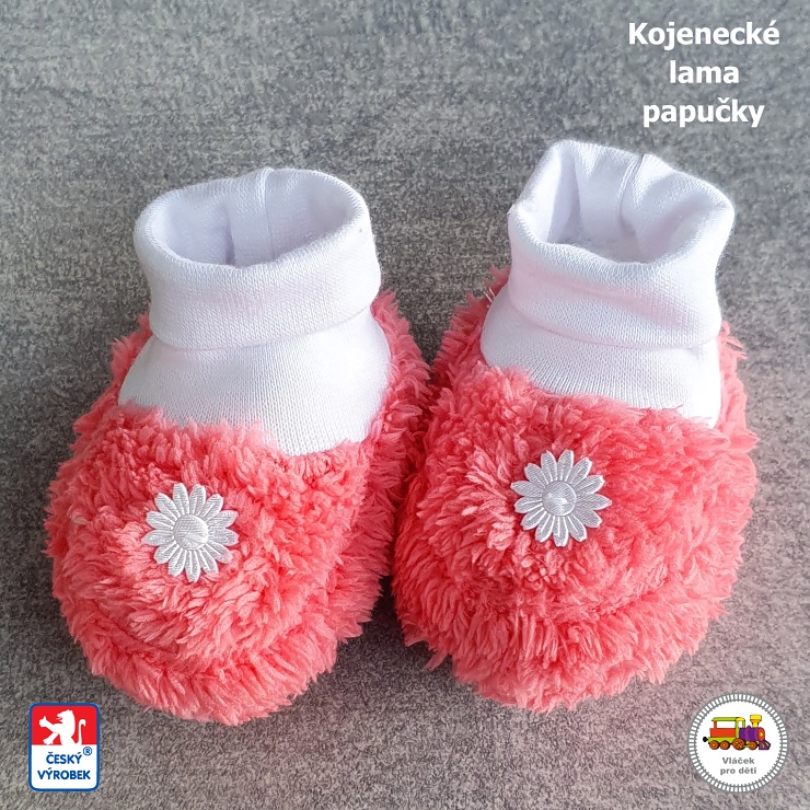 Kojenecké papučky Lama jahoda