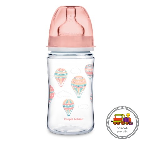 Láhev se širokým hrdlem V OBLACÍCH 240ml růžová 35/225