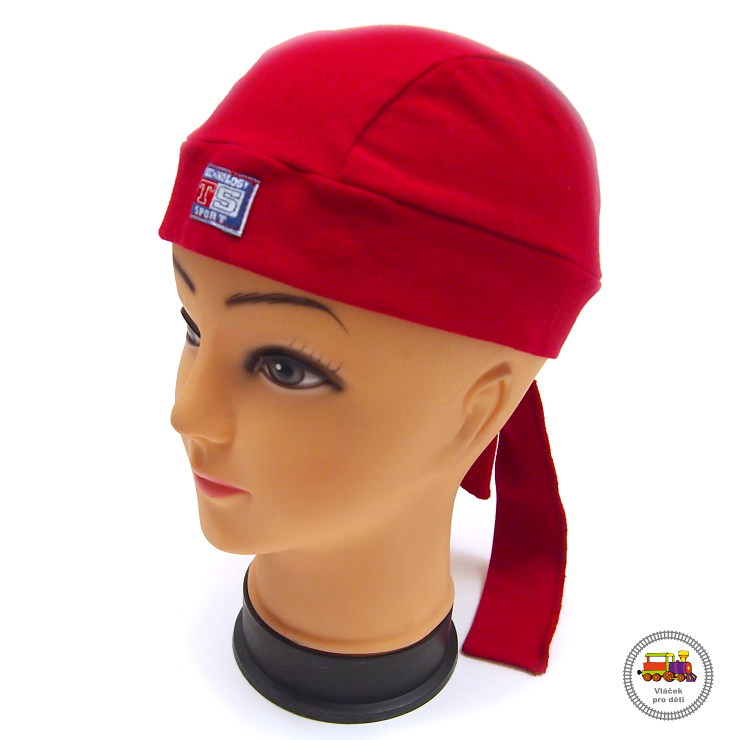 Dětský pirát bavlněný Spark /452/ tmavě červený vel.M-L (od 1roku)