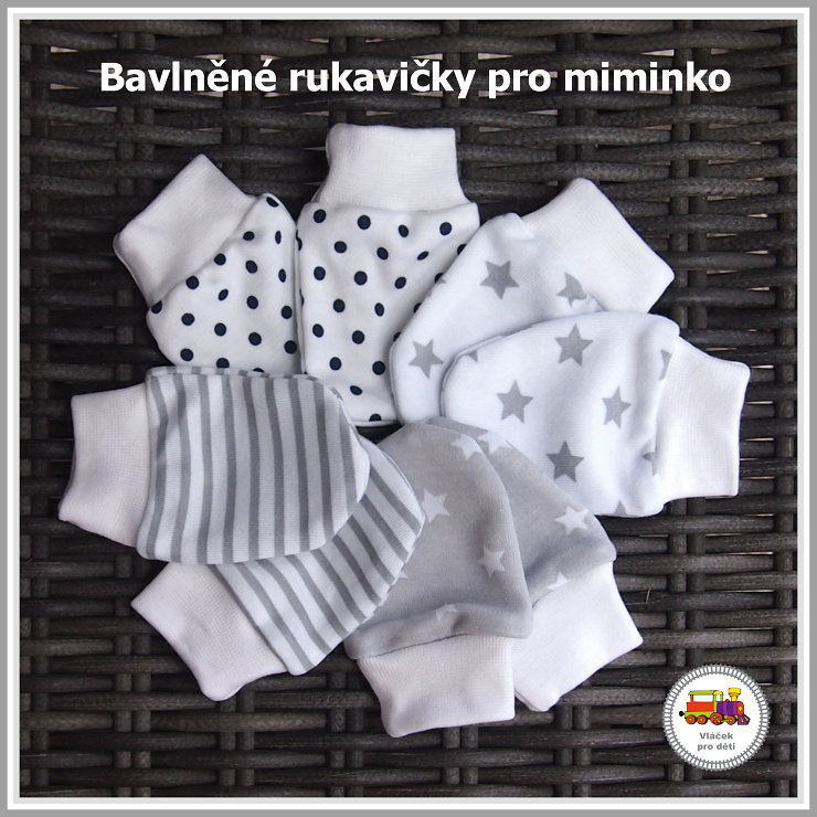 NOVINKA-kojenecké bavlněné rukavice pro miminko vel. 56