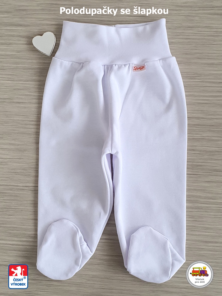 Bavlněné polodupačky Spark /958/ kolekce Srdíčko bílé vel.86