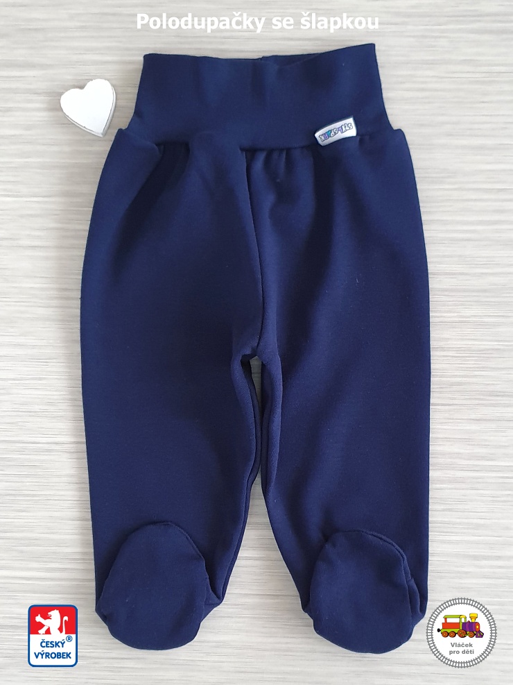 Bavlněné polodupačky Spark /910/ kolekce Srdíčko tmavě modré vel.86