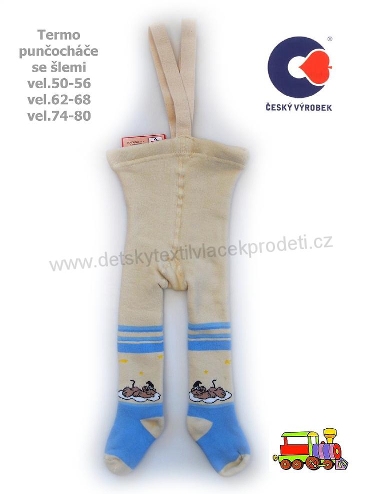 Punčocháče termo české výroby krémové vel. 62-68
