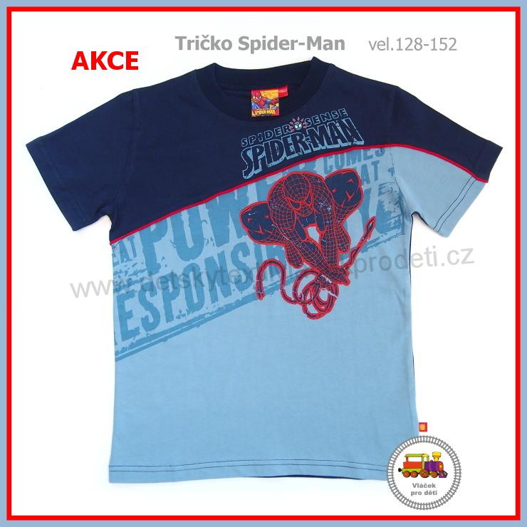 Tričko chlapecké SPIDER-MAN 952-603 modré krátký rukáv vel.152