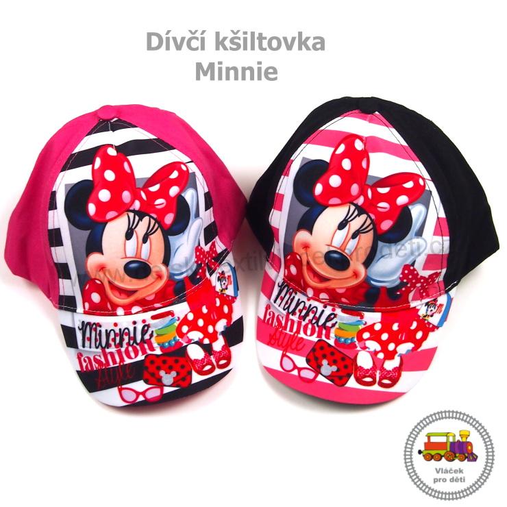Kšiltovka dívčí Minnie Mouse EP4027 růžovočerná /č.84/ vel.54
