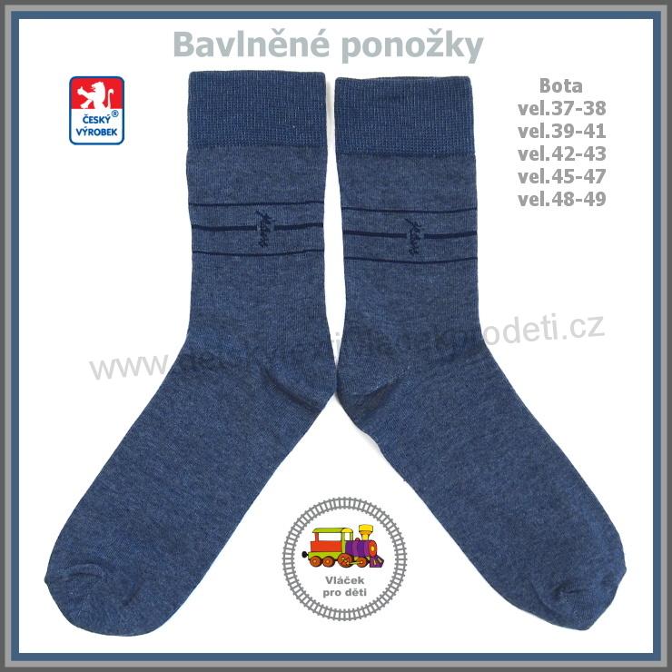 Ponožky bavlněné jeans / 6/ Petr vel.boty 48-50