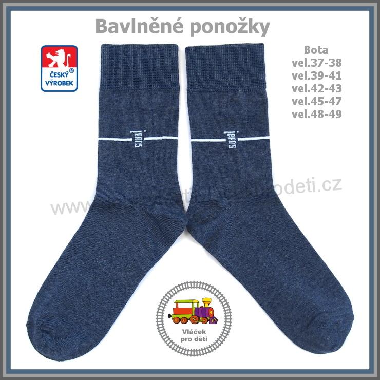 Ponožky bavlněné jeans / 6/ Petr vel.boty 39-41