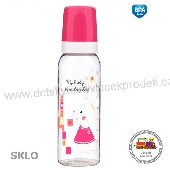 Láhev s potiskem SWEET FUN 240 ml 11/840 růžová