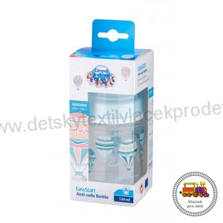 Láhev se širokým hrdlem V OBLACÍCH 120ml modrá 35/224