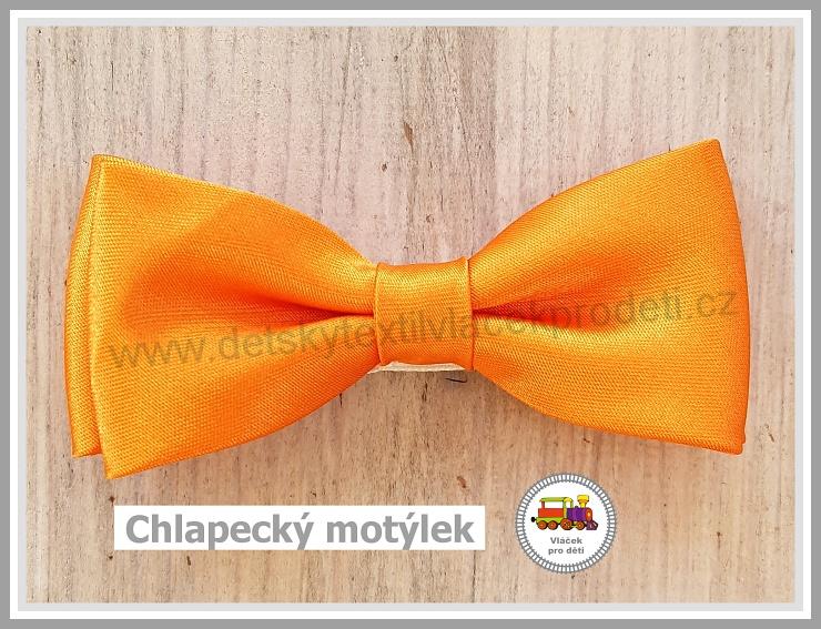Dětský motýlek chlapecký oranžový č.134