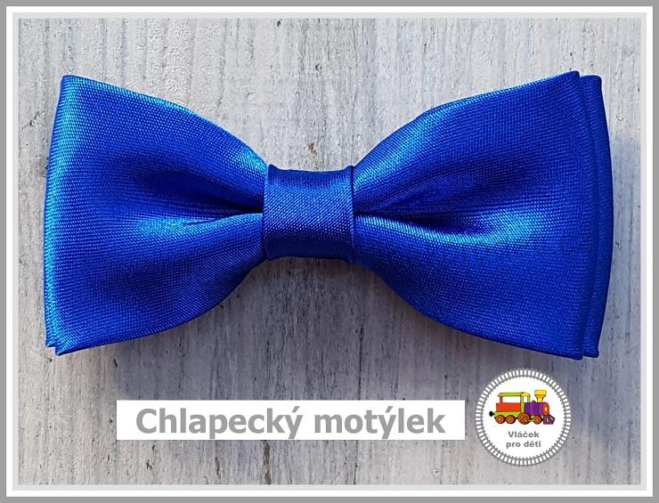 Dětský motýlek chlapecký středně modrý č.143