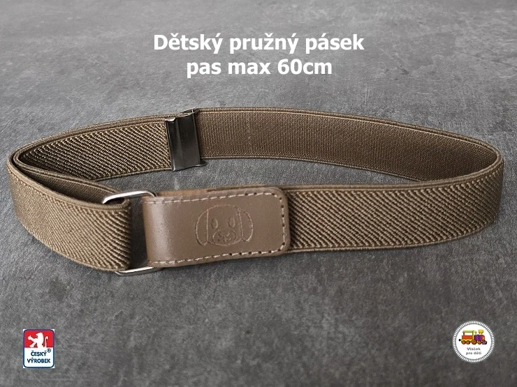 Dětský pásek /24/ pružný béžový s pejskem