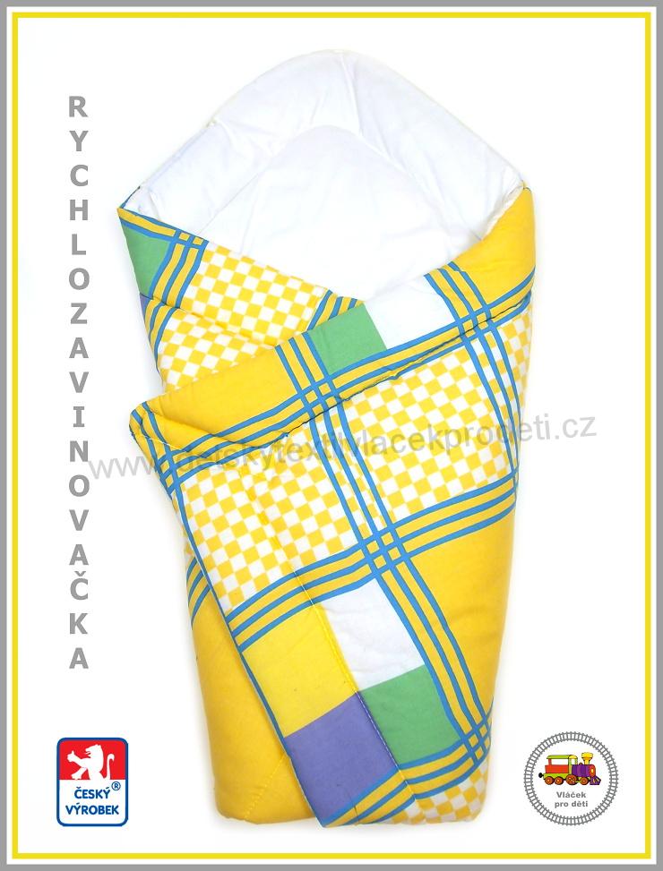Kojenecká rychlozavinovačka /04/ Geometrické vzory na žluté