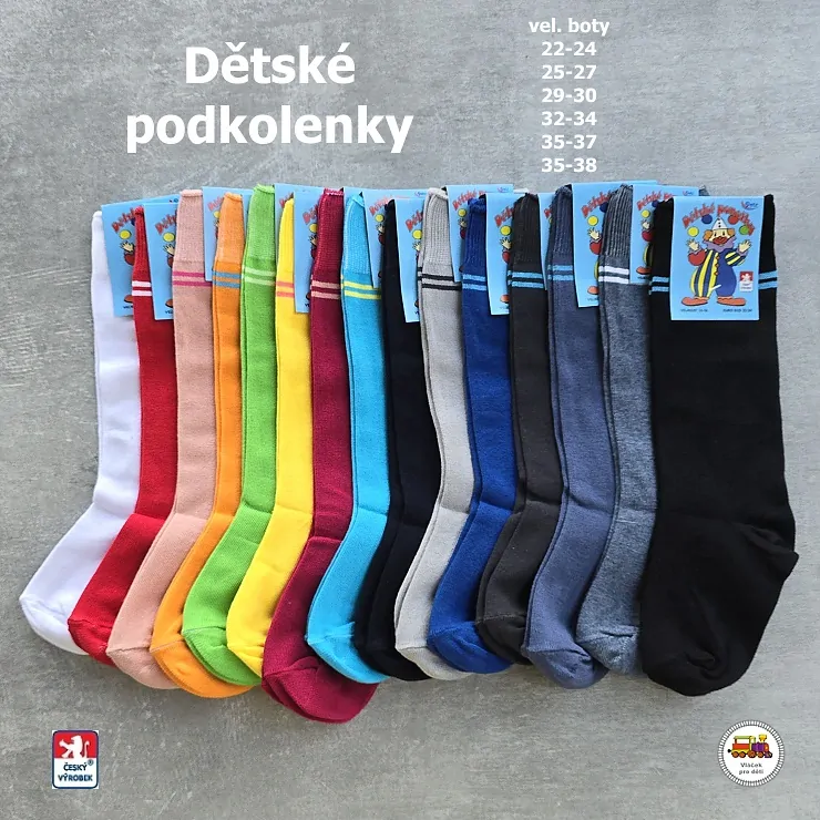 Dětské podkolenky bavlněné Petr bílé vel.22-24, 25-27, 29-30, 32-34, 35-37