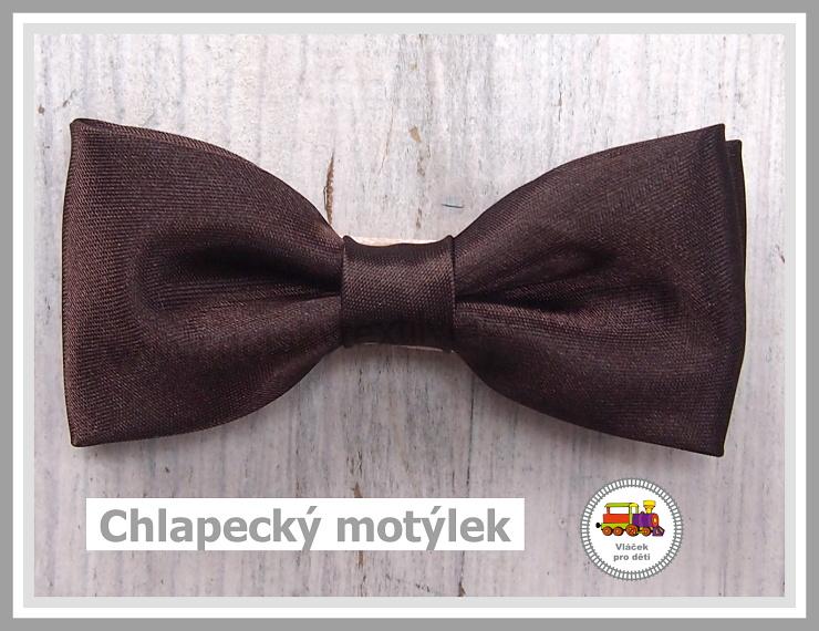 Dětský motýlek chlapecký čokoládově hnědý č.145