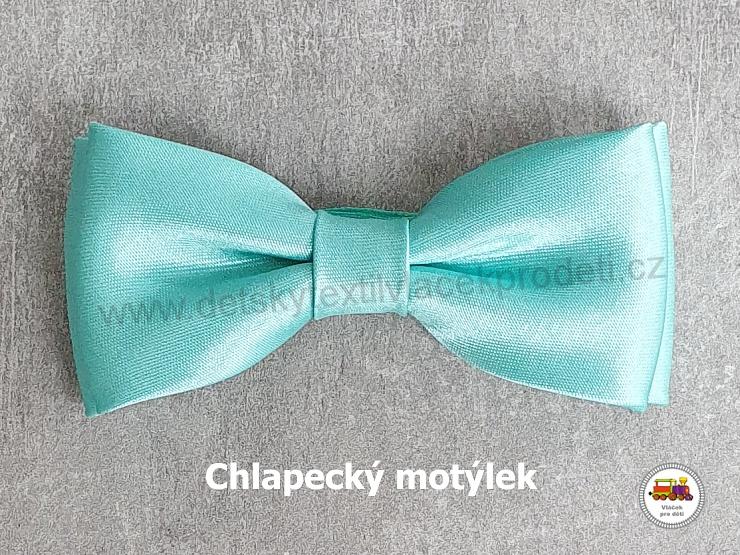 Dětský motýlek chlapecký mintově zelený světlý č.149