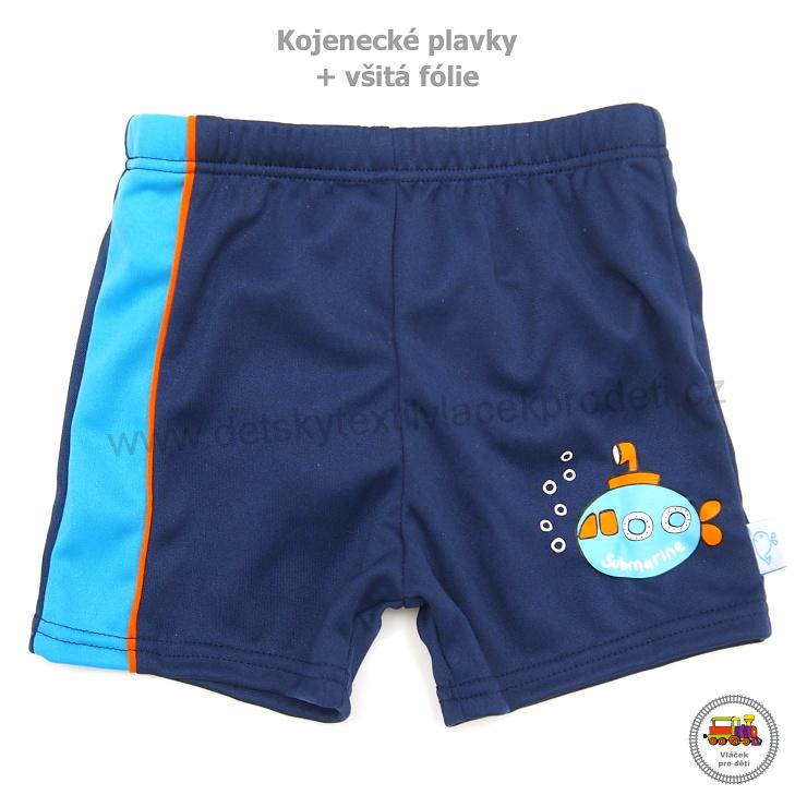 Kojenecké plavky Little Stars / 1/ modré s ponorkou vel. 62-68