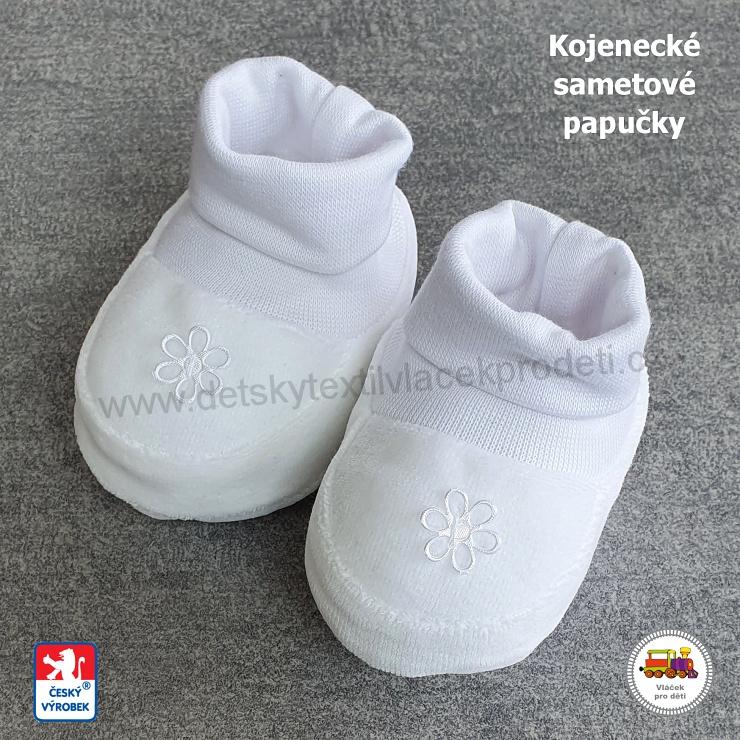 Kojenecké papučky sametové