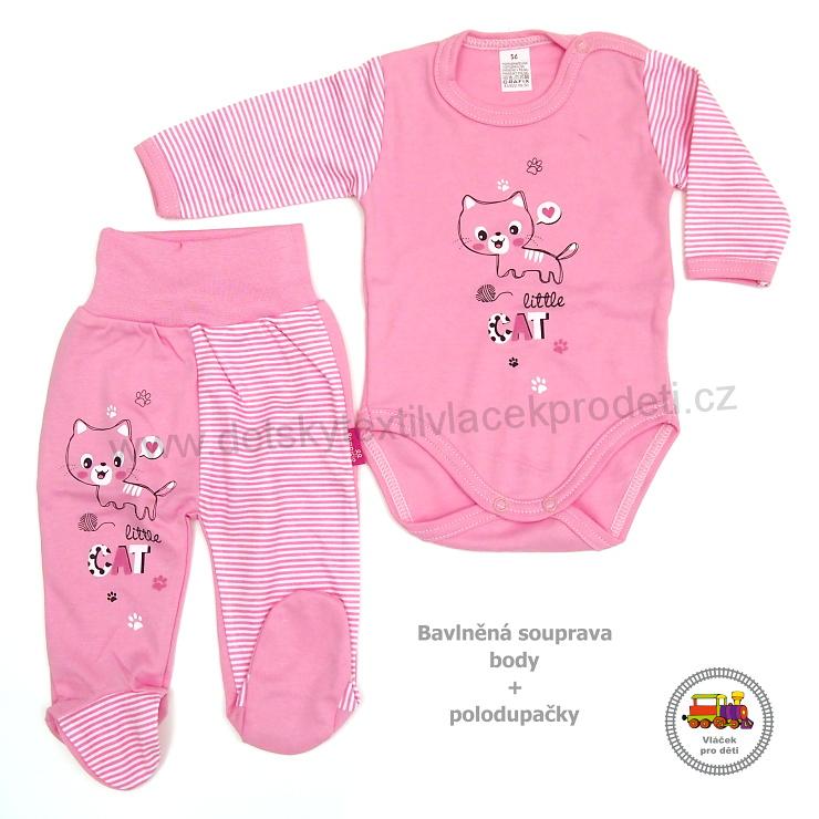 NOVINKA-Kojenecká bavlněná souprava body + polodupačky Grafix vel. 56, 62, 68, 74, 80, 86