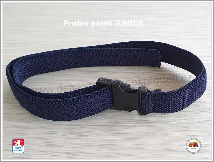 Dětský pásek pružný JUNIOR / 1/ nejtmavší modrý