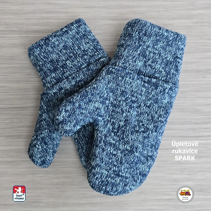 Dětské rukavice úpletové palčáky Spark 15cm /712/ tmavě modré 1-3 roky