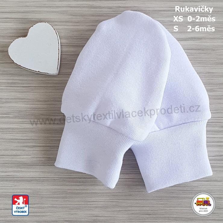 NOVINKA-Bavlněné rukavičky Spark kolekce Srdíčko vel.XS (0-2měs) a S (2-6měs)
