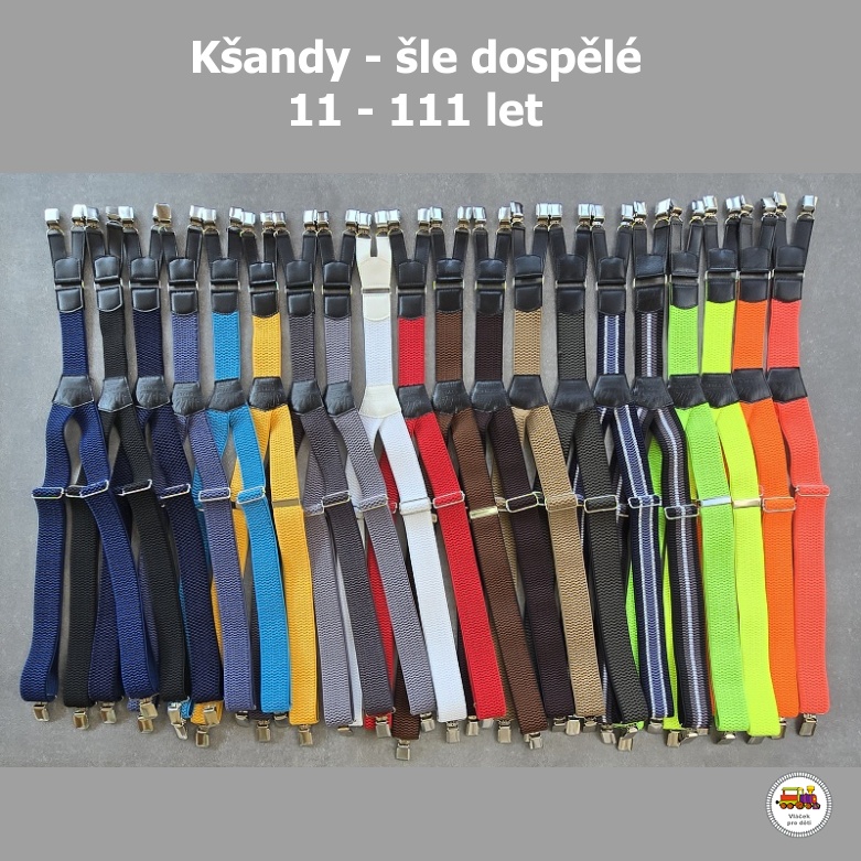 Dospělé kšandy, šle pro velké kluky a holky neonově zelené D34 široké