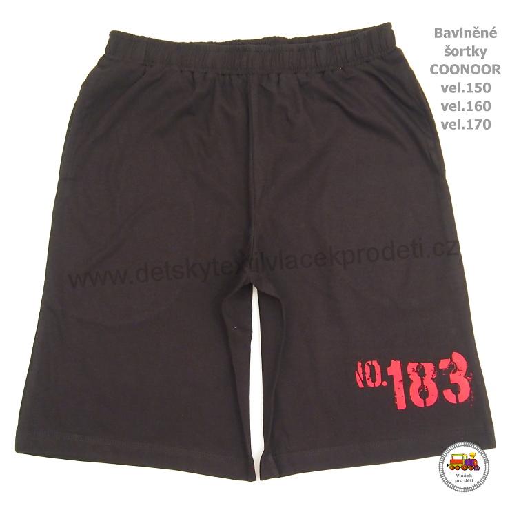 Chlapecké šortky/bermudy COONOOR 19-004 černé s červenou vel.170