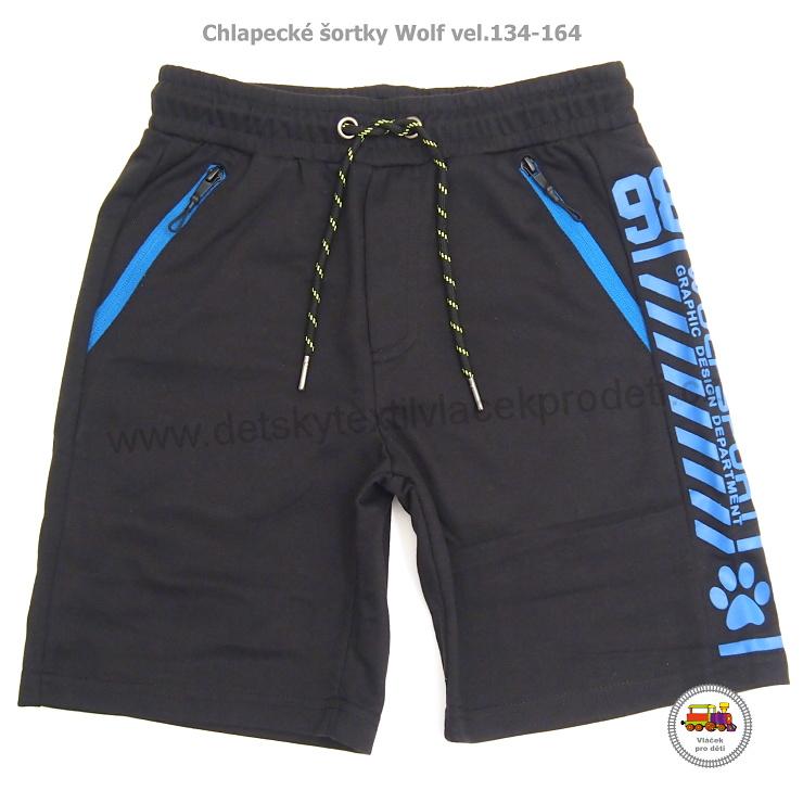 NOVINKA-Chlapecké šortky/kraťasy Wolf T2132B 98 WOLFSPORT vel.134, 140, 146, 152