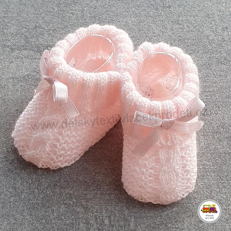 NOVINKA-Kojenecké papučky - novorozenecké capáčky akrylové NURSERY TIME 116-354