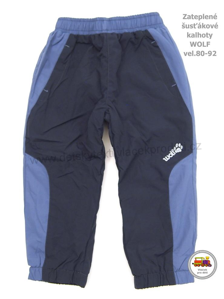 Kalhoty šusťákové zateplené Wolf B2171 šedomodré vel. 92