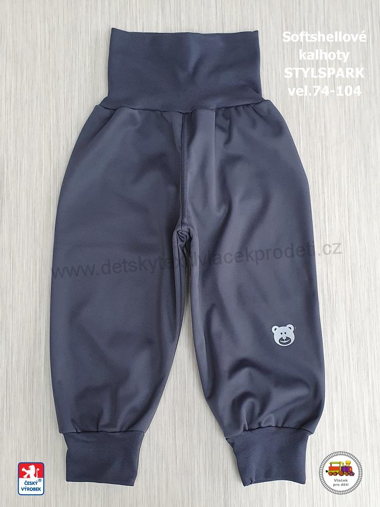 NOVINKA-Softshellové kalhoty zateplené STYLSPARK vel. 74, 80, 86, 92, 98, 104