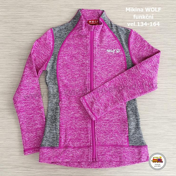 Dívčí mikina funkční Wolf M2242 fialová vel.164