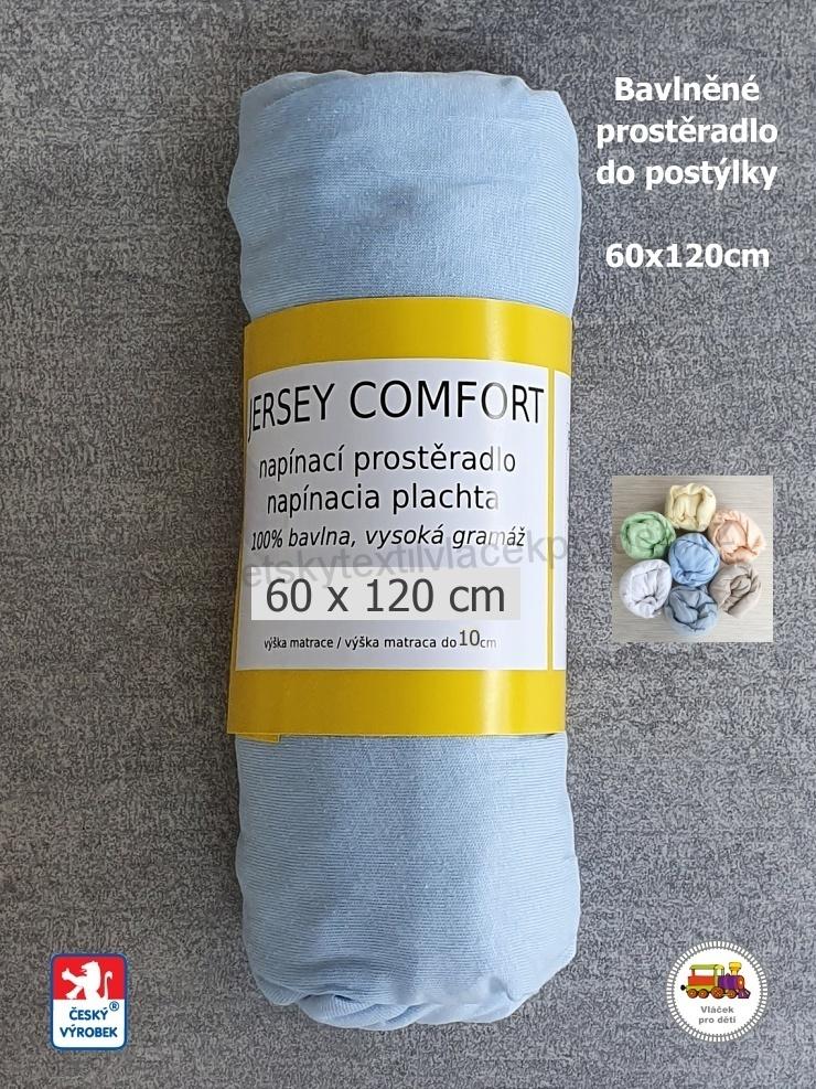 NOVINKA-Bavlněné mako/jersey prostěradlo do postýlky 60x120cm