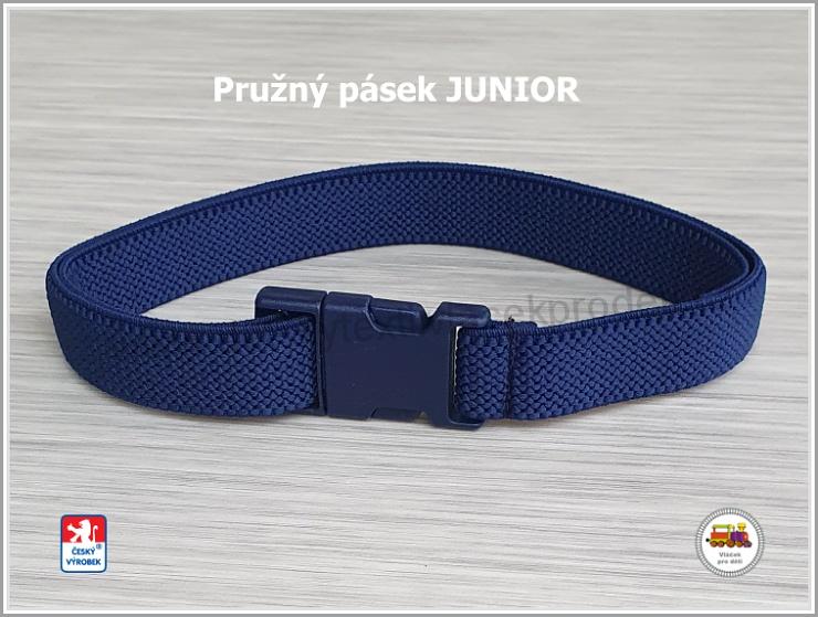 Dětský pásek pružný JUNIOR /21/ tmavě modrý