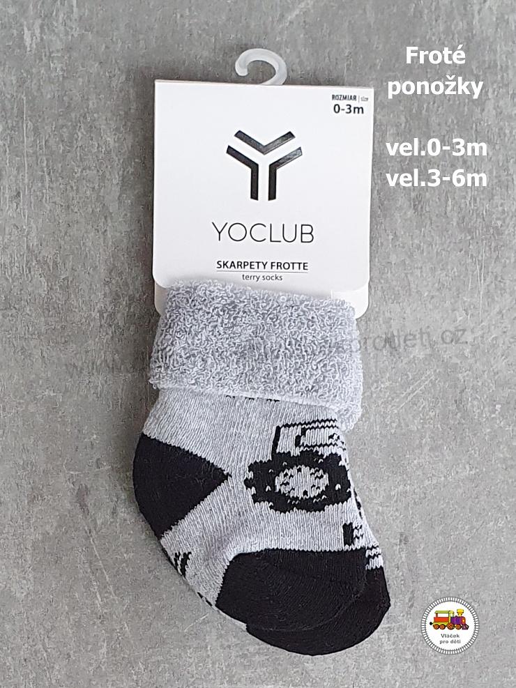 NOVINKA-Kojenecké ponožky froté YOCLUB vel.0-3měs, 3-6měs