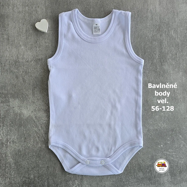 Kojenecké body bavlněné Grafix /654/ bílé nátělník vel.128