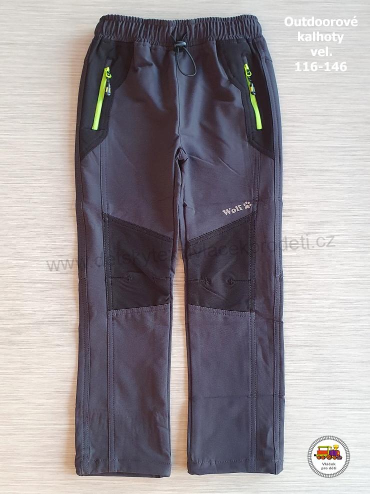 Kalhoty jarní outdoorové Wolf B2485 šedé vel.146