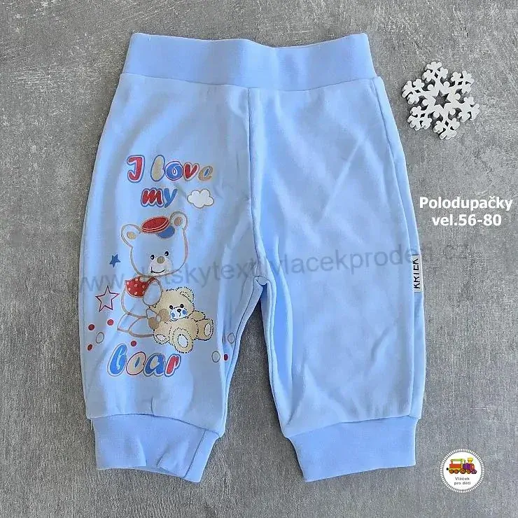 NOVINKA-Kojenecké bavlněné polodupačky - tepláčky vel. 56, 62, 68, 74, 80