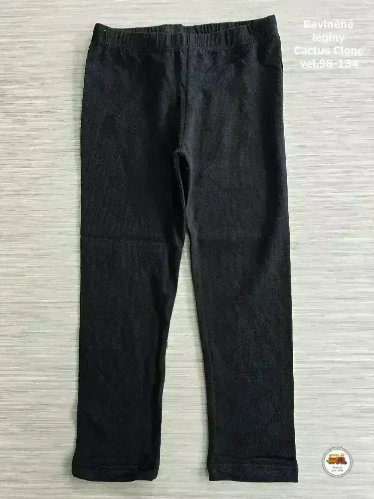 Legíny bavlněné s elastanem Cactus Clone GPLG62096 černé vel.134