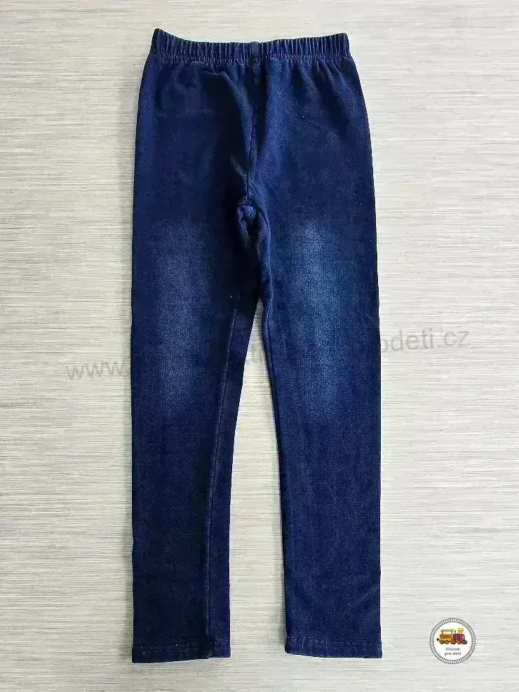 Legíny s elastanem mírně zateplené Kugo KK9980 riflové vel.140